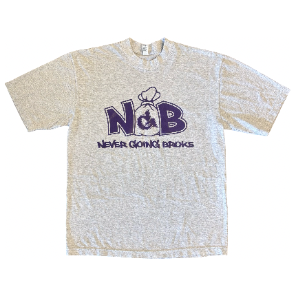 Monogram Tee (Ash Grey/Purple)