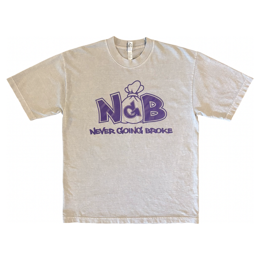Monogram Tee (Charcoal/Purple)